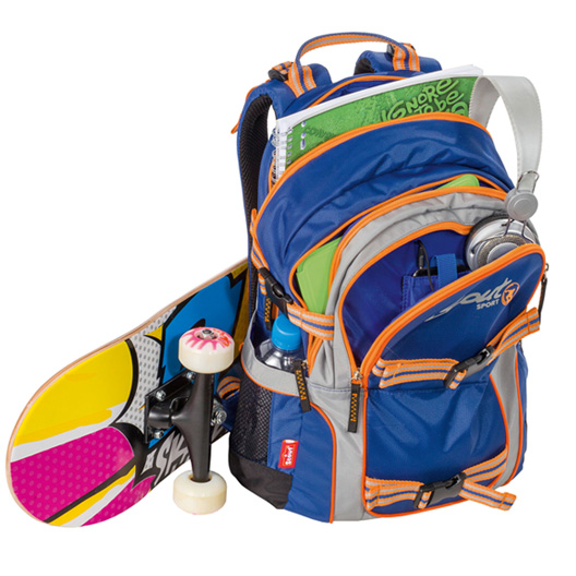 Рюкзак Scout `Backpack Skate`, цвет: синий, оранжевый Рюкзак Scout `Backpack Skate`, цвет: синий, оранжевый