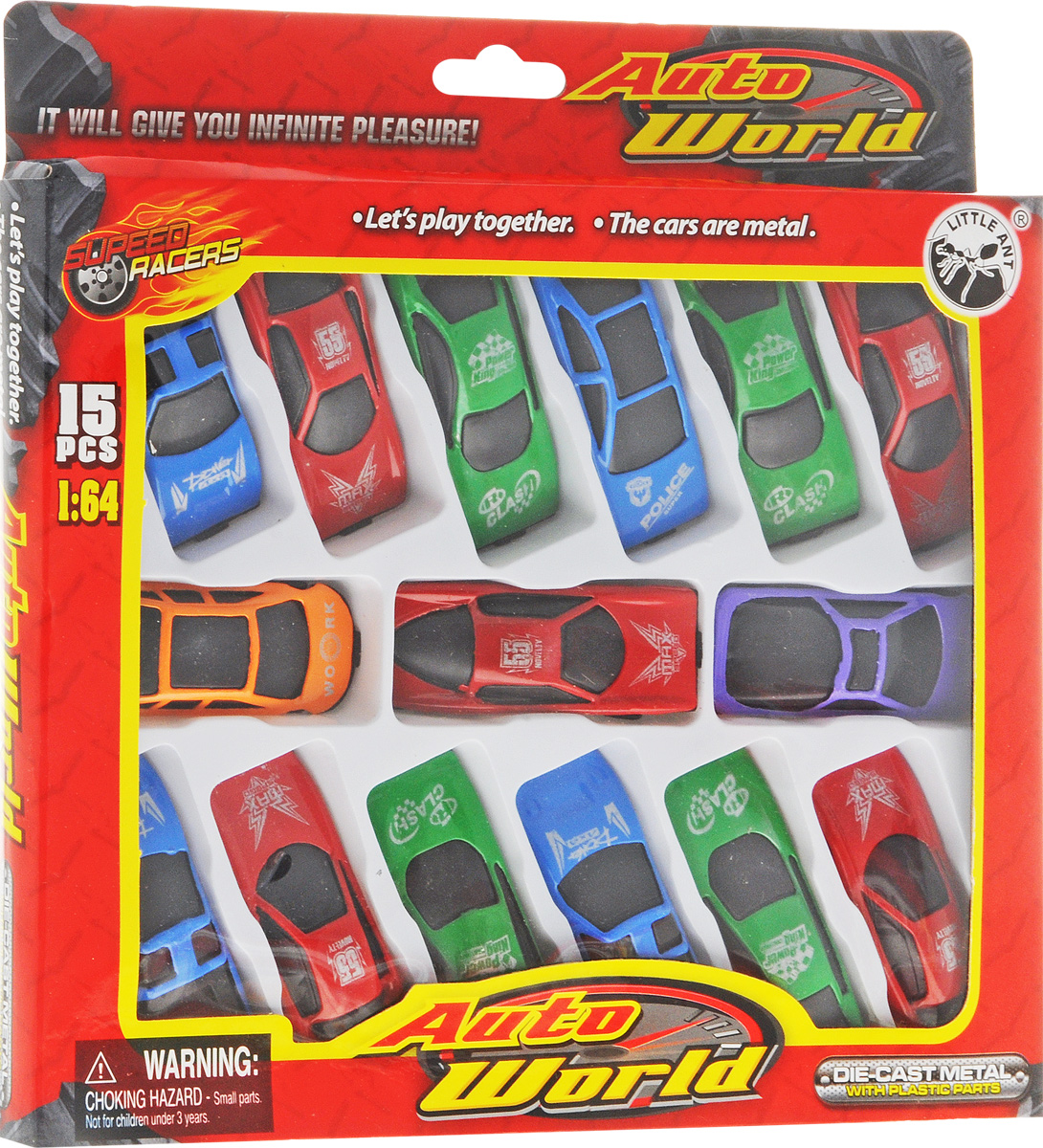 Shantou Набор машинок Auto World 15 шт Shantou Набор машинок Auto World 15 шт