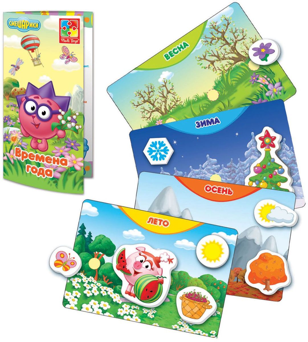 Vladi Toys Обучающая игра Обучарики Времена года Vladi Toys Обучающая игра Обучарики Времена года