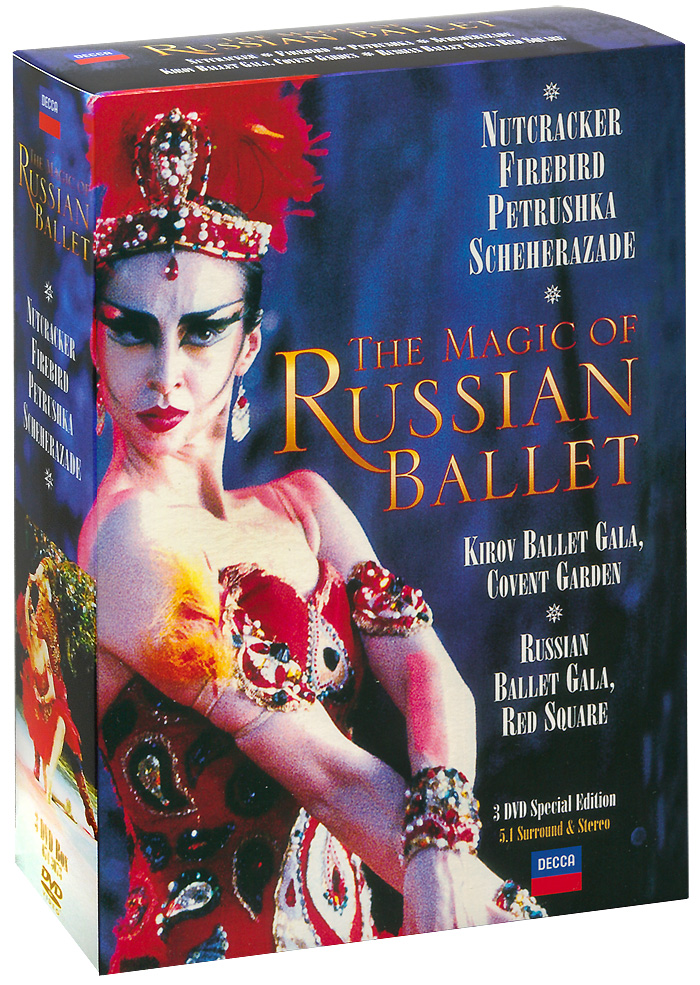 The Magic Of Russian Ballet: The Nutcracker / Return Of The Firebird / Essential Ballet (3 DVD) -  ,   01. Titles 02. Overture Act I: 03. Christmas Eve La Veille De Noel / Heiliger Abend 04. March 05. Drosselmeyer And The Distribution Of Presents 06. The Dancing Puppets Les Marionnettes Dansantes / Die Tanzenden Puppen 07. The Presentation Of The Nutcracker La Presentation De Casse-Noisette / Der Nubknacker 08. Grandfather Dance Danse Crossvater / Grobvatertanz 09. Night 10. The King Of Mice - The Battle Le Roi Des Souris - La Bataille Der Mausekonig - Die Schlacht 11. The Transformation Of The Nutcracker La Transformation De Casse-Noisette Die Verwandlung Des Nussknackers 12. A Pine Forest In Winter - Waltz Of The Snowflakes ...