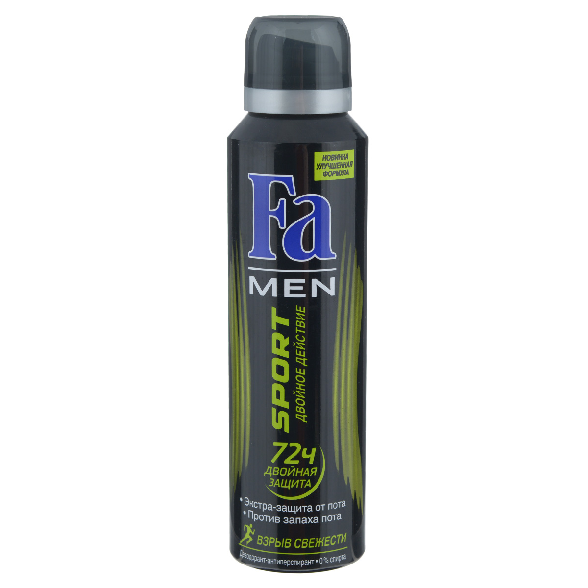 FA MEN Дезодорант-аэрозоль Sport Double Power, 150 млFS-00897 FA MEN Дезодорант-аэрозоль Sport Double Power, 150 млFS-00897FA MEN Антиперспирант Sport Двойное Действие Взрыв Свежести - Откройте для себя длительную део-защиту на 48ч. со свежим арктическим ароматом.- Надежная защита от запаха пота на 48 часов - Стойкий аромат и длительная свежесть на 48 часов - Без белых пятен - Хорошая переносимость кожей подтверждена дерматологами.Применение: Тщательно встряхнуть. Короткими нажатиями распылять дезодорант в области подмышек с расстояния 15 см. Также почувствуйте притягательную свежесть, принимая душ с гелем для душа Fa Men Sport Двойное Действие Взрыв Свежести. Более подробную информацию можно найти на сайте:http://www.ru.fa.com/fa-men/ru/ru/home/deodorant/sport-double-power/deospray-power-boost.html