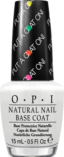 OPIБазовое покрытие для ярких оттенков лака «OPI Natural Nail Base Coat- Put a Coat On!», 15 мл1301207 OPIБазовое покрытие для ярких оттенков лака «OPI Natural Nail Base Coat- Put a Coat On!», 15 мл1301207Специальное базовое покрытие для усиления неонового эффекта и насыщенности других ярких оттенков лака. Это базовое покрытие заряжает яркие оттенки лака дополнительной энергией!