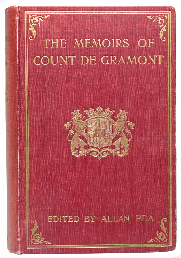 The Memoirs of Count de Gramont620_желтый, синий The Memoirs of Count de Gramont620_желтый, синийЛондон, 1906 год. Издание Bickers and Son. Иллюстрированное издание. Типографский переплет с золотым тиснением. Золоченый верхний обрез. Сохранность хорошая. Антуан Гамильтон (1646 - 1720) - англо-французский писатель. Главное произведение Гамильтона - «Memoires du comte de Grammont» - «Мемуары графа Грамона» (Филибер де Грамон (1621-1707) - зять Гамильтона, участник Фронды, изгнанный Людовиком XIV и известный своими похождениями при дворе), написанное в 1704 году, изданное в 1713 году - классический образец французской прозы XVII века. В нем Гамильтон дал, наряду со скандальной хроникой двора и аристократии, прекрасные портреты крупных исторических фигур: Кромвеля, Людовика XIV и др. Издание на английском языке. Не подлежит вывозу за пределы Российской Федерации.