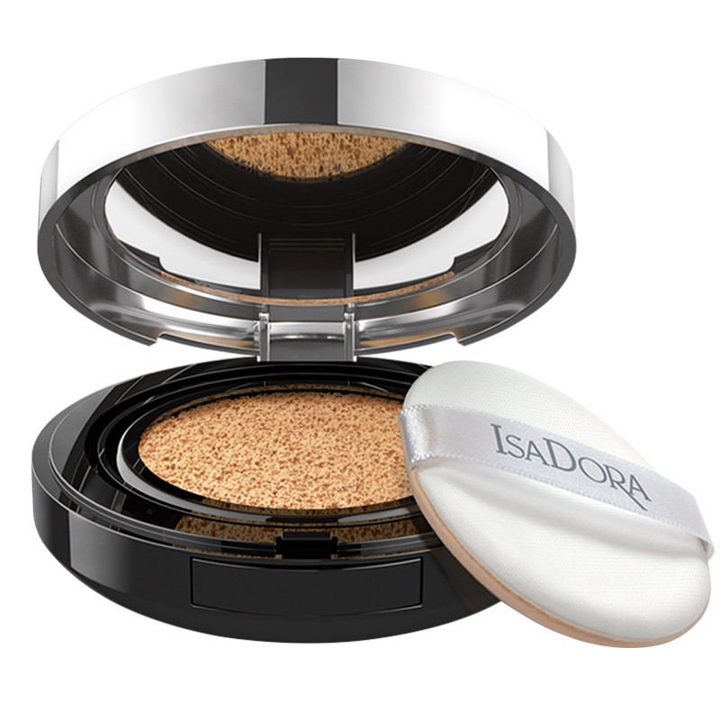 Isa Dora Тональный флюид компактный Nude Cushion Foundation 13 15грDB4010(DB4.510)_белоснежка Isa Dora Тональный флюид компактный Nude Cushion Foundation 13 15грDB4010(DB4.510)_белоснежкаБыстрое и легкое нанесение Безупречный естественный макияж за секунды Упаковка как у компактной пудры – всегда с собой для корректировок в течение дня. Идеальное количество продукта на спонже без излишка Надежная герметичная упаковка Увлажнение, смягчение, детокс-эффект Для всех типов кожи