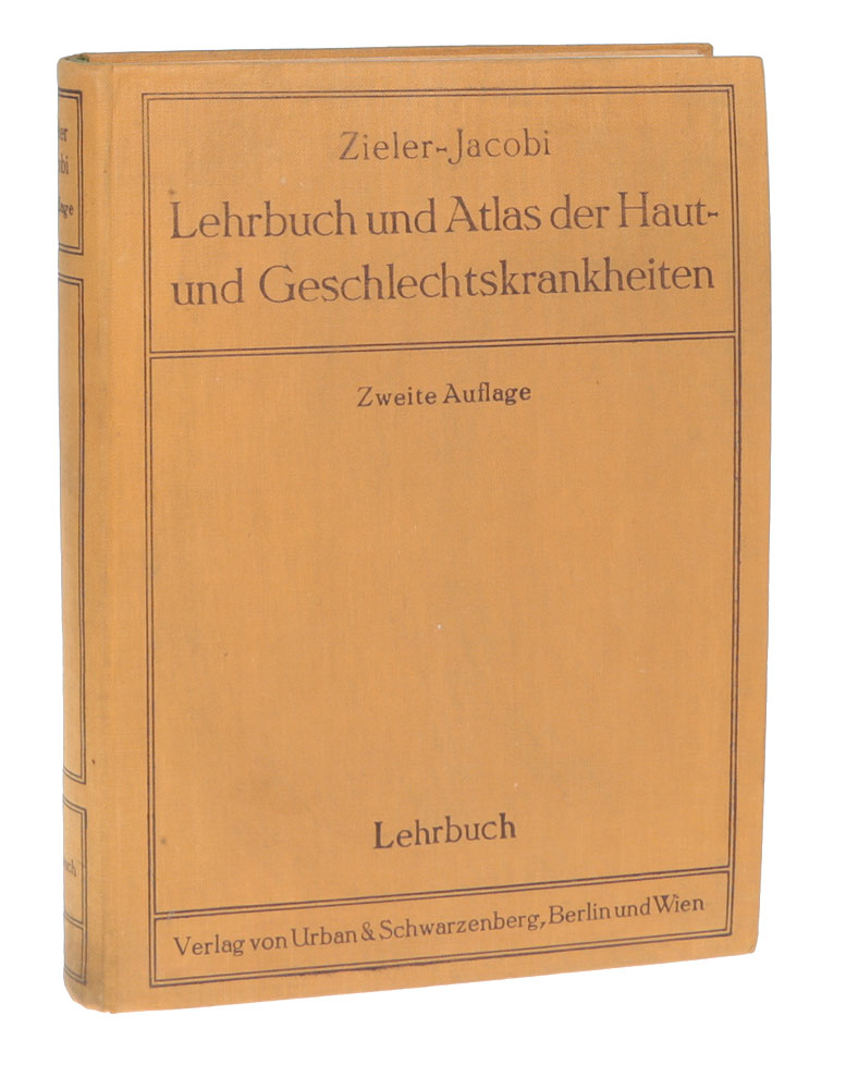 Lehrbuch und Atlas der Haut - und Geschlechtskrankheiten fuer praktische Aerzte und Studierende620_желтый, синий Lehrbuch und Atlas der Haut - und Geschlechtskrankheiten fuer praktische Aerzte und Studierende620_желтый, синийБерлин-Вена, 1928 год. Издательство Urban und Schwarzenberg. Богато иллюстрированное издание. Типографский переплет. Сохранность хорошая. Вниманию читателей предлагается учебное пособие для студентов и практикующих врачей по кожным и венерическим заболеваниям. Издание на немецком языке. В учебнике на современном уровне представлены этиология, патогенез, клиническая картина, лечение и профилактика основных нозологических форм кожных и венерических болезней.