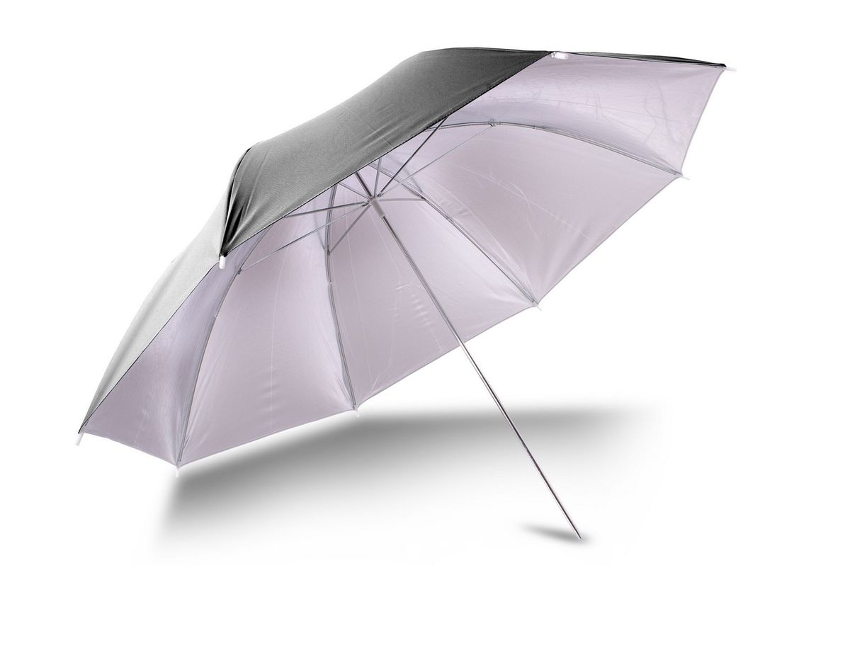 Ditech UB40BS, Black Silver зонт для фотосъемкиUB33WS Ditech UB40BS, Black Silver зонт для фотосъемкиUB33WSЗонт Ditech UB40BS имеет диаметр 101 см, и две глянцевые отражающие поверхности: белую и серебристую, которые, в зависимости от поставленных задач можно заменить в течение нескольких минут.