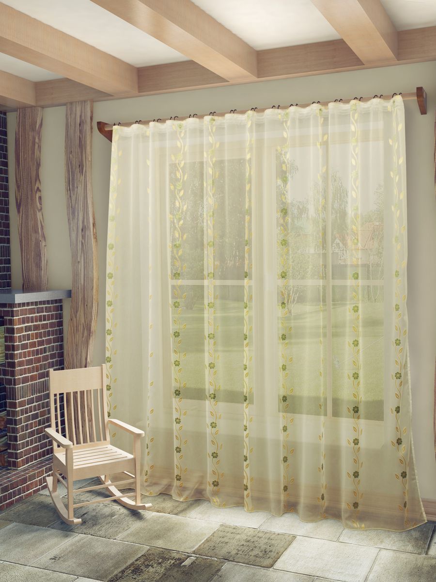 Тюль Sanpa Home Collection Розалия, на ленте, цвет: бежево-золотистый, высота 260 см10503 Тюль Sanpa Home Collection Розалия, на ленте, цвет: бежево-золотистый, высота 260 см10503Тюль Розалия нежного цвета изготовлена из высококачественных материалов.Воздушная ткань привлечет к себе внимание и идеально оформит интерьер любого помещения.Тюль сделает ваш интерьер более нежным, воздушным и невесомым. Можно драпировать окно только тюлью или только портьерами, но вместе они создают идеальную композицию. Мы рекомендуем под однотонные портьеры нейтральных тонов подбирать сложносочиненную тюль, с изысканной вышивкой и орнаментом, а под портьеры с рисунком или ярких тонов - выбирать тюль с минималистичным рисунком или вообще без него. Крепление к карнизу осуществляется при помощи вшитой шторной ленты.