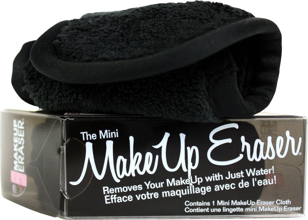 MakeUp Eraser мини-салфетка для снятия макияжа чернаяБ33041_шампунь-барбарис и липа, скраб -черная смородина MakeUp Eraser мини-салфетка для снятия макияжа чернаяБ33041_шампунь-барбарис и липа, скраб -черная смородинаMakeup Eraser MINI (черная) уникальная салфетка, которая с невероятной легкостью снимает макияж, аккуратно очищая кожу лица абсолютно естественным образом. Салфетка воздействует без применения привычных средств для удаления декоративной косметики или умывания, значительно упрощает повседневный ритуал ухода и очищения, делает его приятным и легким. Секрет магических свойств салфетки Makeup Eraser заключается в особом переплетении полиэстеровых нитей. При производстве изделия поверхность ткани не подвергается никакой химической обработке, что гарантирует ее гипоаллергенность и безопасность применения, а для того, чтобы начать процедуру использования салфетки, достаточно просто хорошо смочить ее в чистой теплой воде.Салфетку Makeup Eraser можно с успехом применять для любого типа кожи, в том числе очень чувствительной, ее мягкое воздействие не вызывает раздражений или покраснений, высокий уровень качества ткани гарантирует длительное использование салфетки, а ее великолепные очищающие и ухаживающие свойства не снижаются даже после многократных стирок изделия.