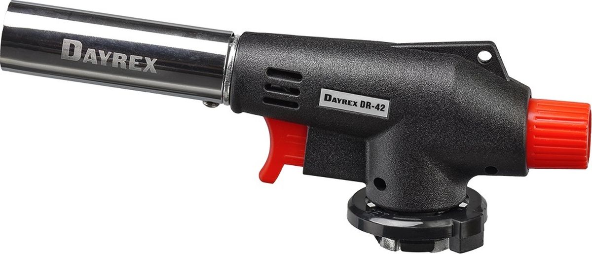 Горелка газовая FOCUSray Dayrex-42 1/10/50FC300G Горелка газовая FOCUSray Dayrex-42 1/10/50FC300GУниверсальная газовая горелка. Электронное воспламенение. Температура открытого пламени — 1300°С. Длина открытого пламени — 165 мм. Расход газа - 1,68 г./мин.