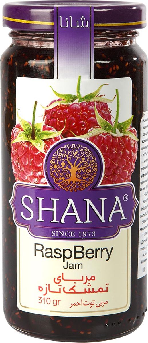 Shana джем малиновый, 310 г0120710 Shana джем малиновый, 310 г0120710Джемы Shana - это не только душистое и вкусное лакомство, но и хороший способсохранения витаминов лета. Джемы готовятся таким образом, чтобы ингредиентысохраняли свою форму. Вы сможете полакомиться кусочками фруктов исоцветиями и получите удовольствие от ощущения натуральности продукта.Сироп в джемах Shana присутствует только в необходимом количестве, основнуюмассу джемов составляют фрукты, ягоды и другие компоненты. Малинапредставляет собой настоящее вкусное лекарство, применяется в традиционнойнародной медицине в качестве противовоспалительного и жаропонижающегосредства (малина обладает этими свойствами в любом виде благодаряприсутствию салициловой кислоты).