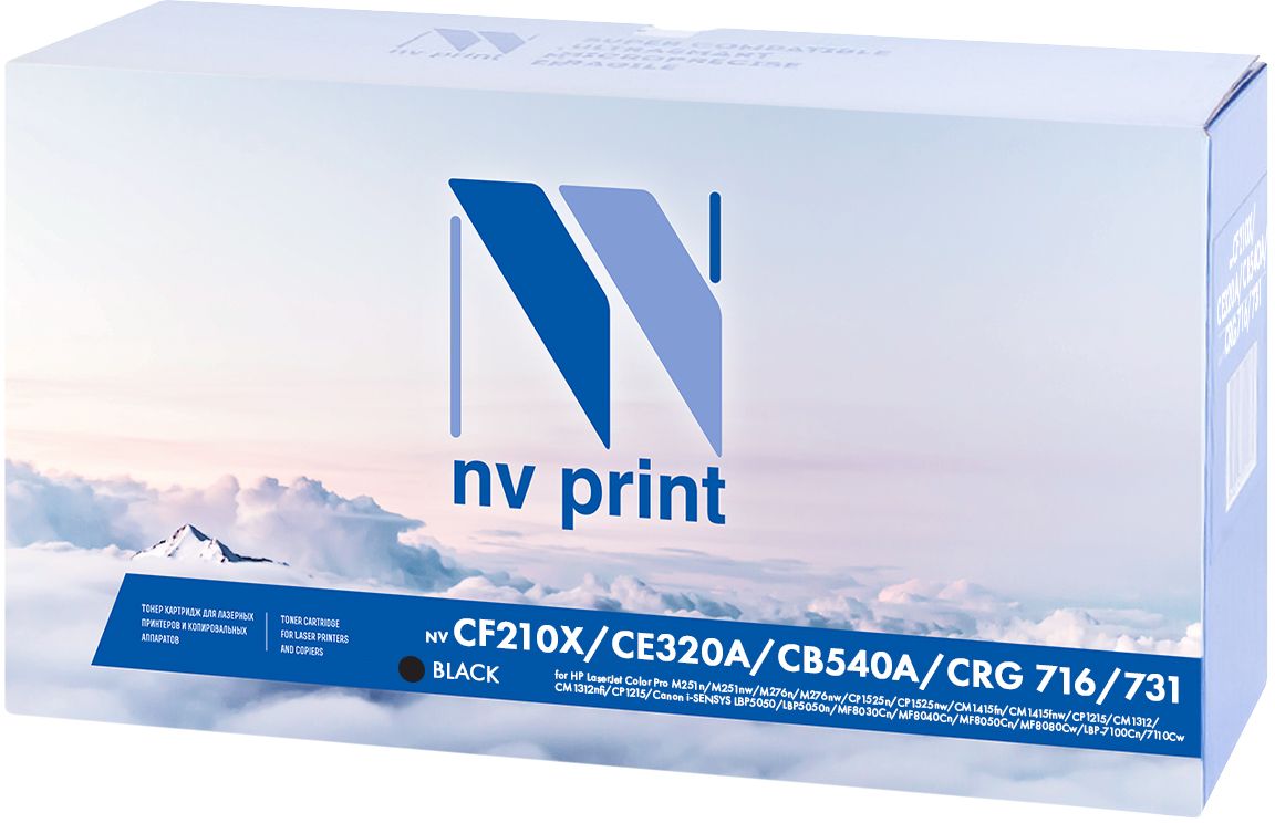 NV Print CF210X/CE320A/CB540A, Black тонер-картридж для HP LaserJet Color Pro M251n/CP1525n/CM1415fn/CP1215/CM1312/CP1215/Canon i-SENSYS LBP5050/MF8030Cn/MF8080Cw/LBP-7100Cn/7110CwCZ130A NV Print CF210X/CE320A/CB540A, Black тонер-картридж для HP LaserJet Color Pro M251n/CP1525n/CM1415fn/CP1215/CM1312/CP1215/Canon i-SENSYS LBP5050/MF8030Cn/MF8080Cw/LBP-7100Cn/7110CwCZ130AКартридж NVP совместимый HP, производитель NV Print, модель NV-CF210X/CE320A/CB540A/Canon 716/731 Black для HP LaserJet Color Pro M251n/M251nw/M276n/M276nw/CP1525n/CP1525nw/CM1415fn/CM1415fnw/CP1215/CM1312/CM1312nfi/CP1215/Canon i-SENSYS LBP5050/LBP5050n/MF8030Cn/MF8040Cn/MF8050Cn/MF8080Cw/LBP-7100Cn/7110Cw (2200k)