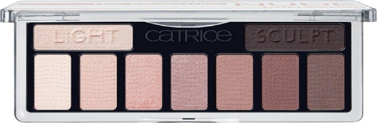 Catrice Тени для век The Essential Nude Collection Eyeshadow Palette 010 нюдовые, 83 г28420_красный Catrice Тени для век The Essential Nude Collection Eyeshadow Palette 010 нюдовые, 83 г28420_красныйДевять высокопигментированных и стойких оттенков, включая темный матовый для контуринга глаз, а также хайлайтер для расстановки световых акцентов.