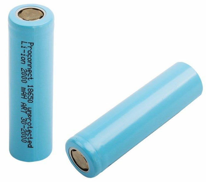 Аккумулятор PROconnect 18650, unprotected Li-ion 2000 mAH09843-20.000.00 Аккумулятор PROconnect 18650, unprotected Li-ion 2000 mAH09843-20.000.00Литий-ионные аккумулятор 18650 предназначен для использования в фонарях и других устройствах с высоким энергопотреблением.