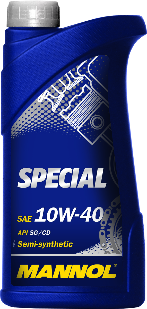 Моторное масло MANNOL Special, 10W-40, API SG/CD, полусинтетическое, 1 л2706 (ПО) Моторное масло MANNOL Special, 10W-40, API SG/CD, полусинтетическое, 1 л2706 (ПО)Mannol Special 10W-40 - всесезонное полусинтетическое моторное масло, разработанное для применения в бензиновых и дизельных двигателях. Обладает высокой стойкостью к старению. Эффективно снижает нагаро- и лакообразование. Обеспечивает надежную смазку деталей двигателя. Содержит малозольный пакет присадок, способствующий продлению рабочего ресурса катализатора дожига отработавших газов.Допуски и соответствия VW 501.01/505.00, MB 229.1