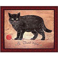 Чёрный кот (Martin Wiscombe), 20 x 25 см20x25 WI9015-30718 Чёрный кот (Martin Wiscombe), 20 x 25 см20x25 WI9015-30718Художественная репродукция картины Martin Wiscombe Le Chat Noir. Размер постера: 20 см x 25 см. Артикул: 20x25 WI9015-30718. Изображение нанесено на чрезвычайно плотную основу (это не бумага и не картон) и обрамлено в багет. Технология изготовления арт-постеров подразумевает обязательную художественную ламинацию каждого изображения, что придает картине дополнительную ценность, а также защищает поверхность от загрязнения, повреждений (в том числе попыток помять, исцарапать изображение), влаги и ультрафиолетовых лучей. Так, например, наши арт-постеры совершенно спокойно перенесут не одну зиму в дачном или загородном доме. Ламинирование может значительно улучшить качество изображения. Использование пленок дает различную фактуру лицевой поверхности изображения (глянцевую, матовую, холщевую, ситцевую, льняную и другие). Например, при использовании глянцевых пленок изображение проявляется - краски становятся более контрастными и сочными. Технология...