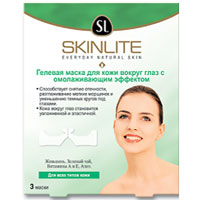 Гелевая маска Skinlite для кожи вокруг глаз, с омолаживающим эффектом, 3 штБ63003 мята Гелевая маска Skinlite для кожи вокруг глаз, с омолаживающим эффектом, 3 штБ63003 мятаГелевая маска Skinlite с омолаживающим эффектом специально разработана для эффективного и бережного разглаживания морщинок и гусиных лапок вокруг глаз, а также уменьшения отеков и темных кругов, не вызывая раздражения кожи. Маска содержит женьшень, зеленый чай, витамины А и Е, Алоэ. Уникальная формула маски позволяет питательным и увлажняющим ингредиентам глубоко проникать в структуру кожи и оказывать длительное воздействие. Уже после первого применения Вы заметите, что кожа вокруг глаз стала более эластичной, гладкой и упругой, а длительное применение заметно сократит признаки старения кожи. Маска подходит для всех типов кожи. Характеристики: Количество масок: 3. Производитель: Корея. Товар сертифицирован.