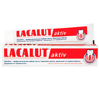Lacalut Зубная паста Aktiv, 75 мл1598003511 Lacalut Зубная паста Aktiv, 75 мл1598003511Кровоточивость - первый признак воспаления десен. Lacalut Aktiv содержит оригинальную комбинацию лактата алюминия и фтористого алюминия, которые укрепляют и тонизируют десны, уменьшают их кровоточивость. Lacalut Aktiv защищает десны от воспаления, предупреждает развитие пародонтоза и кариеса. Зубную пасту рекомендуется использовать в течение 30-60 дней с интервалами между курсами 20-30 дней. Характеристики: Объем: 75 мл. Производитель: Германия. Товар сертифицирован. Свою историю стоматологическая торговая марка Lacalut ведет с начала 20-х годов XX века. Высочайшее качество и эффективность обеспечили ей признание у специалистов и популярность у потребителей более 50 стран мира, и по праву считается лидером среди лечебно-профилактических средств гигиены полости рта. Сегодня Торговая марка Lacalut включает в себя целую гамму средств - зубные пасты, ополаскиватели, зубные щетки, зубные нити (флоссы), а также средства для зубных...