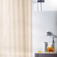 Штора для ванной комнаты Magi Jasmin, цвет: бежевый, 240 х 180 см1011155 Штора для ванной комнаты Magi Jasmin, цвет: бежевый, 240 х 180 см1011155Штора для ванной комнаты Magi Jasmin изготовлена из текстиля с гидрофобной пропиткой. В верхней кромке шторы сделаны отверстия для колец, которые обработаны пластиком, нижняя кромка снабжена специальным отягощающим шнуром, который придает шторе естественную ниспадающую форму. Штору можно стирать в стиральной машине при температуре не выше 40 градусов, можно гладить, как синтетический материал. Шторы от компании Spirella отличает яркий, красочный дизайн рисунков и высокое качество (гарантия на изделие 3 года). Сделайте Вашу ванную комнату еще красивее! Характеристики: Материал: 100% полиэстер. Размер шторы (ШхВ): 240 см х 180 см. Производитель: Швейцария. Артикул: 1011155.
