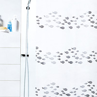 Штора Shore silver, 180х2001011571 Штора Shore silver, 180х2001011571Штора для ванной комнаты Shore silver с изображением рыбок изготовлена из полиэтиленвинилацетата. В верхней кромке шторы сделаны отверстия для колец. Штору можно стирать только руками. Шторы от компании Spirella отличает яркий, красочный дизайн рисунков и высокое качество (гарантия на изделие 3 года). Сделайте Вашу ванную комнату еще красивее! Характеристики: Материал: пластик. Размер шторы: 180 см х 200 см. Цвет рисунка: серебристый. Производитель: Швейцария. Артикул: 1011571.
