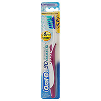 Зубная щетка Oral-B Advantage 3D Свежесть, мягкая4605845001470 Зубная щетка Oral-B Advantage 3D Свежесть, мягкая4605845001470Клинически доказано, что зубная щетка Oral-B Advantage 3D Свежесть с поверхностью для чистки языка удаляет с языка бактерии - одну из причин неприятного запаха, тем самым делает дыхание до 6 раз более свежим. Голубые щетинки Indicator обесцвечиваются наполовину, напоминая о необходимости замены щетки. Мягкие стимуляторы десен способствуют здоровью и укреплению десен.Эргономичная рукоятка обеспечивает больше удобства и маневренности.Характеристики: Длина щетки: 19,5 см. Жесткость: мягкая. Артикул: 98748003. Изготовитель: Ирландия. Товар сертифицирован.