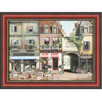 Парижский отель (Fabrice de Villeneuve), 17 x 22 см17x22 D0759-41418 Парижский отель (Fabrice de Villeneuve), 17 x 22 см17x22 D0759-41418Художественная репродукция картины Fabrice de Villeneuve Hotel de Paris. Размер постера: 17 см x 22 см. Артикул: 17x22 D0759-41418. Изображение нанесено на чрезвычайно плотную основу (это не бумага и не картон) и обрамлено в багет. Технология изготовления арт-постеров подразумевает обязательную художественную ламинацию каждого изображения, что придает картине дополнительную ценность, а также защищает поверхность от загрязнения, повреждений (в том числе попыток помять, исцарапать изображение), влаги и ультрафиолетовых лучей. Так, например, наши арт-постеры совершенно спокойно перенесут не одну зиму в дачном или загородном доме. Ламинирование может значительно улучшить качество изображения. Использование пленок дает различную фактуру лицевой поверхности изображения (глянцевую, матовую, холщевую, ситцевую, льняную и другие). Например, при использовании глянцевых пленок изображение проявляется - краски становятся более контрастными и сочными. Технология...