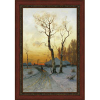 Оттепель (Ю.Ю. Клевер), в темной раме, 28 x 40 см28x40 OZ205-50404 Оттепель (Ю.Ю. Клевер), в темной раме, 28 x 40 см28x40 OZ205-50404Художественная репродукция картины Ю.Ю. Клевер Оттепель. Размер постера: 28 см x 40 см. Артикул: 28x40 OZ205-50404. Изображение нанесено на чрезвычайно плотную основу (это не бумага и не картон) и обрамлено в багет. Технология изготовления арт-постеров подразумевает обязательную художественную ламинацию каждого изображения, что придает картине дополнительную ценность, а также защищает поверхность от загрязнения, повреждений (в том числе попыток помять, исцарапать изображение), влаги и ультрафиолетовых лучей. Так, например, наши арт-постеры совершенно спокойно перенесут не одну зиму в дачном или загородном доме. Ламинирование может значительно улучшить качество изображения. Использование пленок дает различную фактуру лицевой поверхности изображения (глянцевую, матовую, холщевую, ситцевую, льняную и другие). Например, при использовании глянцевых пленок изображение проявляется - краски становятся более контрастными и сочными. Технология...