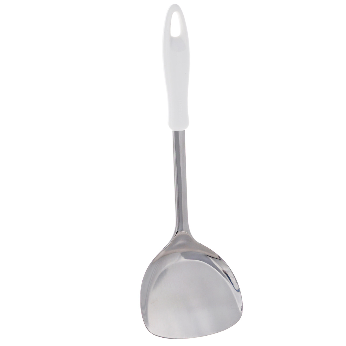 Лопатка для сковороды Wok Tescoma Presto, длина 33 см420330 Лопатка для сковороды Wok Tescoma Presto, длина 33 см420330Лопатка для сковороды Wok Tescoma Presto изготовлена из нержавеющей стали и предназначена для переворачивания, перемешивания различных блюд. Удобная пластиковая ручка не позволит выскользнуть лопатке из вашей руки, сделает приятным процесс приготовления любого блюда. На ручке имеется небольшое отверстие, за которое изделие можно подвесить в любом удобном для вас месте. Практичная и удобная лопатка Tescoma Presto займет достойное место среди аксессуаров на вашей кухне. Можно мыть в посудомоечной машине.