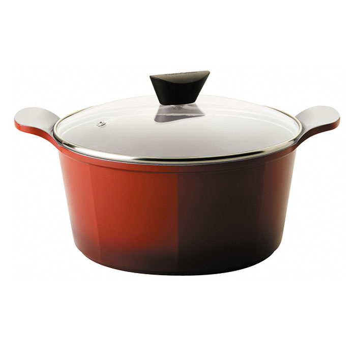 Сотейник Frybest Posh c крышкой, 28см, цвет:красный, светлое внутреннее покрытие. CV-C28GCV-C28G Сотейник Frybest Posh c крышкой, 28см, цвет:красный, светлое внутреннее покрытие. CV-C28GCV-C28GСотейник со стеклянной крышкой Frybest выполнен из алюминия с керамическим покрытием как внутри, так и снаружи. Экологичное антипригарное покрытие Ecolon позволяет готовить практически без масла. Оно устойчиво к царапинам - можно использовать металлические аксессуары и легко моется. Светлое внутреннее покрытие. Сотейник имеет уникальные, очень удобные, алюминиевые интегрированные ручки. Крышка изготовлена из закаленного жаропрочного стекла и оснащена усиленным пароотводом, который эффективно удаляет избыточное давление. Посуда подходит для электрической, стеклокерамической, газовой и галогеновой плиты, кроме индукционных. Можно мыть в посудомоечной машине. Элегантный художественный дизайн изделий. Высочайшее качество литья — идеальная поверхность изделий. Уникальные, очень удобные, алюминиевые интегрированные ручки. Возможность использовать посуду как на всех типах плит, так и внутри духовки. Эстетически привлекательная...