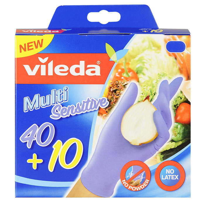 Перчатки одноразовые Vileda, 50 шт. Размер M/L138583 Перчатки одноразовые Vileda, 50 шт. Размер M/L138583Одноразовые перчатки Vileda выполнены из нитрила с внутренним хлопковым напылением. Они не вызывают аллергических реакций на протеин латекса. Перчатки без пропиток и отдушек рекомендованы для приготовления пищи, а также любых хозяйственных работ. Каждая перчатка подходит для левой и правой руки. Идеально облегают руку и сохраняют чувствительность пальцев.