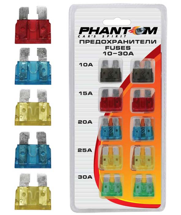 Предохранители Phantom, флажковые, 10 шт. PH52485248 Предохранители Phantom, флажковые, 10 шт. PH52485248Флажковые предохранители Phantom, изготовленные из металла и пластика, предназначены для защиты электросети автомобиля. В набор входят: - 2 предохранителя по 7,5А, - 2 предохранителей по 10А, - 2 предохранителей по 15А, - 2 предохранителя по 20А, - 2 предохранителя по 30А. Предохранители надежны и безопасны, а качественная упаковка обеспечивает удобство хранения. Характеристики: Материал: пластик, металл. Размер предохранителя: 1,5 см х 1,5 см х 0,3 см. Сила тока: 7,5А; 10А; 15А; 20А; 30А. Комплектация: 10 шт. Размер упаковки: 10 см х 18 см х 1 см. Производитель: Китай. Артикул: PH5248.