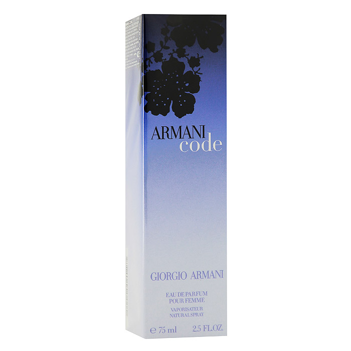 Giorgio Armani Armani Code Pour Femme. Парфюмерная вода, 75 млKF1118 Giorgio Armani Armani Code Pour Femme. Парфюмерная вода, 75 млKF1118Разбуди свои чувства и желания интригующим ароматом Armani Code Pour Femme от Giorgio Armani с нотами цветов апельсина, свежим акцентом имбиря и нежным аккордом из меда и сандала, которые создают незабываемое впечатление. Armani Code Pour Femme - это загадочный код, который открывает путь к соблазну и чувственности.Классификация аромата: восточный, цветочный. Верхние ноты: имбирь, горький апельсин.Ноты сердца:жасмин самбак, флердоранж.Ноты шлейфа:спелая груша, ваниль, лепестки жасмина, лаванда, цветок серинга, душистый мед, имбирь.Ключевые слова:Волнующий, женственный, соблазнительный, чувственный! Характеристики:Объем: 75 мл. Производитель: Франция. Самый популярный вид парфюмерной продукции на сегодняшний день - парфюмерная вода. Это объясняется оптимальным балансом цены и качества - с одной стороны, достаточно высокая концентрация экстракта (10-20% при 90% спирте), с другой - более доступная, по сравнению с духами, цена. У многих фирм парфюмерная вода - самый высокий по концентрации экстракта вид товара, т.к. далеко не все производители считают нужным (или возможным) выпускать свои ароматы в виде духов. Как правило, парфюмерная вода всегда в спрее-пульверизаторе, что удобно для использования и транспортировки. Так что если духи по какой-либо причине приобрести нельзя, парфюмерная вода, безусловно, - самая лучшая им замена.Товар сертифицирован.