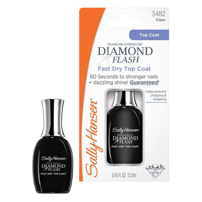 Sally Hansen Быстросохнущее верхнее покрытие Diamond Flash Fast Dry Top Coat, 13,3 мл30072862000 Sally Hansen Быстросохнущее верхнее покрытие Diamond Flash Fast Dry Top Coat, 13,3 мл30072862000Быстросохнущее, укрепляющее верхнее покрытие Sally Hansen Diamond Flash Fast Dry Top Coat препятствует ломкости ногтей и придает им бриллиантовый блеск. Улучшенная формула Diamond создает прочное защитное покрытие, которое препятствует сколам и ломкости ногтей. Придает маникюру сияние и долговременную защиту всего за 60 секунд. Результат: более крепкие, сияющие ногти и стойкий маникюр. Характеристики: Объем: 13,3 мл. Артикул: 3482. Производитель: США. Товар сертифицирован.