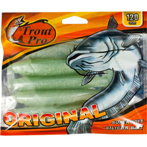 Риппер Trout Pro Original, длина 12 см, 5 шт. 3532303/1/12 Риппер Trout Pro Original, длина 12 см, 5 шт. 3532303/1/12Приманка предназначена для джиговой ловли хищной рыбы: окуня, судака, щуки. Специальная пластина придает приманке колебательные движения, усиливая ее сходство с живой рыбкой. Характеристики:Длина: 12 см. Цвет тела:84 (перламутровый с блестками). Материал: эластичный полимер. Размер упаковки: 16,5 см х 14 см х 1,2 см. Производитель: Китай. Артикул: 35323.