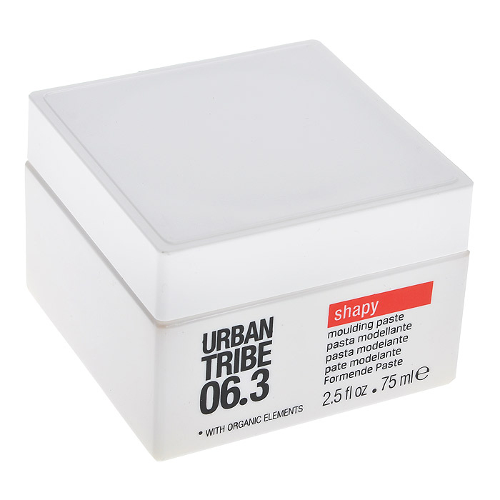 Urban Tribe Паста Shapy для волос, моделирующая, 75 мл51886 Urban Tribe Паста Shapy для волос, моделирующая, 75 мл51886Моделирующая паста Urban Tribe Shapy для волос придает форму и рельеф укладке. Подходит для всех типов волос. Высокотехнологичный покрывающий ингредиент придает волосам эластичность и создает эффект памяти. Фиксирующий полимер создает эффект покрытия волос для более длительного сохранения укладки. Органические, эко-сертифицированные элементы оказывают увлажняющее, ухаживающее и антиоксидантное действие.