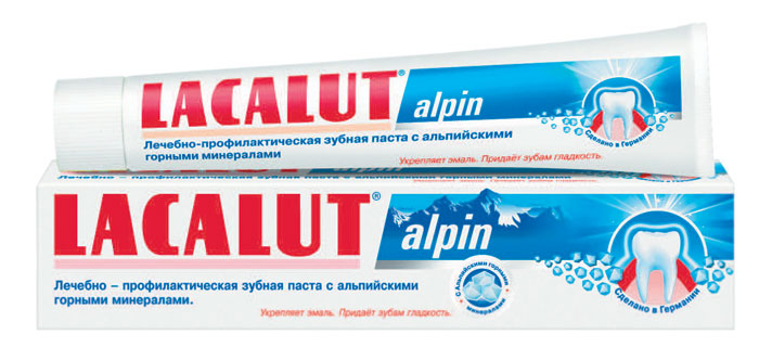 Lacalut Зубная паста Alpin, 75 мл159800704 Lacalut Зубная паста Alpin, 75 мл159800704Зубная паста Lacalut Alpin с альпийскими горными минералами. Придает зубам ощутимую гладкость, препятствует образованию зубного налета. Нормализует слюноотделение и самоочищение полости рта. Характеристики: Объем: 75 мл. Артикул: 666109. Производитель: Германия. Товар сертифицирован.