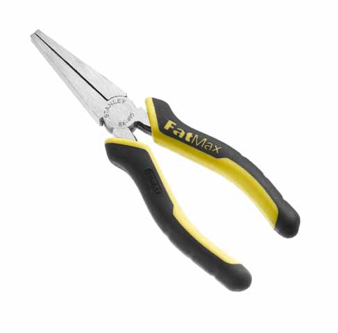 Плоскогубцы Stanley FatMax, удлиненные, 15 см0-84-495 Плоскогубцы Stanley FatMax, удлиненные, 15 см0-84-495Плоскогубцы Stanley FatMax изготовлены из хром ванадиевой стали. Они предназначены для захвата, зажима и удержания мелких деталей. Имеют эргономичные ручки. Накладки на рукоятках, стойкие к воздействию наиболее распространенных химикатов. Характеристики: Материал: сталь, резина. Общая длина: 16 см. Размер плоскогубцев: 16 см х 6 см х 2 см. Размер упаковки: 19 см х 7,5 см х 2 см.