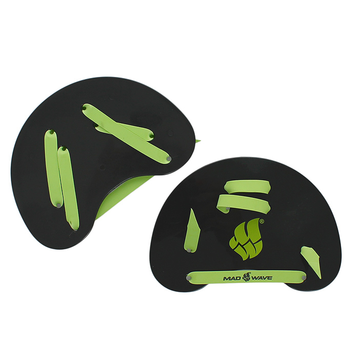 Лопатки гребные MadWave Finger Paddles для плавания, цвет: черный, зеленыйM0745 05 0 00W Лопатки гребные MadWave Finger Paddles для плавания, цвет: черный, зеленыйM0745 05 0 00WХорошо известные лопатки Серпики или Finger Paddles созданы для развития мышц предплечья, улучшения техники гребка. Использование Удобные пластиковые гребные лопатки MadWave Finger Paddles для плавания предназначены совершенствования техники плавания и развития силовой выносливости. Лопатки могут применяться как в обучении новичков, так и в тренировочном процессе квалифицированных пловцов. Хорошо известные лопатки серпики или Finger Paddles созданы для развития мышц предплечья, улучшения техники гребка. Использование этой модели аквалопаток поможет лучше чувствовать воду. Широкие эластичные ремешки обеспечивают удобную фиксацию на кистях рук. Характеристики: Материал: полипропилен, латекс. Ширина лопатки: 15 см. Длина лопатки: 10,5 см. Артикул: M0745 05 0 00W.