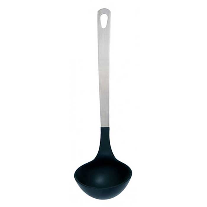 Половник Cucina93-TO-CU-08 Половник Cucina93-TO-CU-08Половник Cucina, выполненный из пищевого нейлона, обладает исключительным качеством и займет достойное место среди аксессуаров на вашей кухне. Ручка выполнена из первоклассной нержавеющей стали и имеет петлю для подвешивания. Половник идеально подходит для разливания супов, соусов, заправок. Половник Cucina предоставит вам все необходимые возможности в успешном приготовлении пищи. Характеристики: Материал: нейлон, нержавеющая сталь 18/0. Длина половника: 32 см. Ширина рабочей части: 9,5 см. Артикул: 93-TO-CU-08.