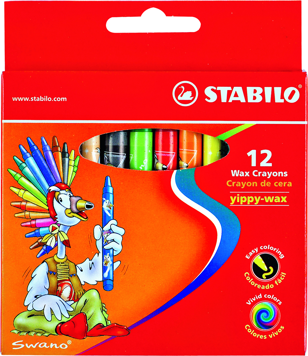 Восковые мелки Stabilo Yippy-wax, 12 цветовFS-00897 Восковые мелки Stabilo Yippy-wax, 12 цветовFS-00897Цветные восковые мелки отличаются необыкновенной яркостью и стойкостью цвета. Легко смешиваются и позволяют создавать огромное количество оттенков. Очень прочные, не крошатся, не ломаются, не образуют пыли, не нуждаются в затачивании. Каждый мелок в индивидуальной бумажной упаковке. Характеристики:Материал:воск. Диаметр мелка:1 см. Длина мелка:9,3 см. Размер упаковки:10,5 см х 12 см х 10 см. Изготовитель:Малайзия.