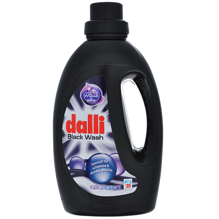 Гель для стирки черного и темного белья Dalli Black Wash, 1,35 л526826 Гель для стирки черного и темного белья Dalli Black Wash, 1,35 л526826Жидкое моющее средство для стирки и ухода за чёрными и тёмными текстильными изделиями с эффективной формулой сохранения цвета ткани. Специальные вещества защищают тёмные цвета и предотвращают обесцвечивание. Подходит для стирки изделий из шерсти и шёлка. Не содержит отбеливателей и оптических осветлителей. Хватает на 20 стирок. Меры предосторожности: После ручной стирки рекомендуется промыть руки водой. Хранить в недоступном для детей месте! Характеристики: Размер емкости: 11,5 см х 8 см х 26 см. Размер упаковки: 11,5 см х 8 см х 26 см. Состав: анионные тензиды (5-15%), мыло (менее 5%), неионные тензиды, отдушка, энзимы.
