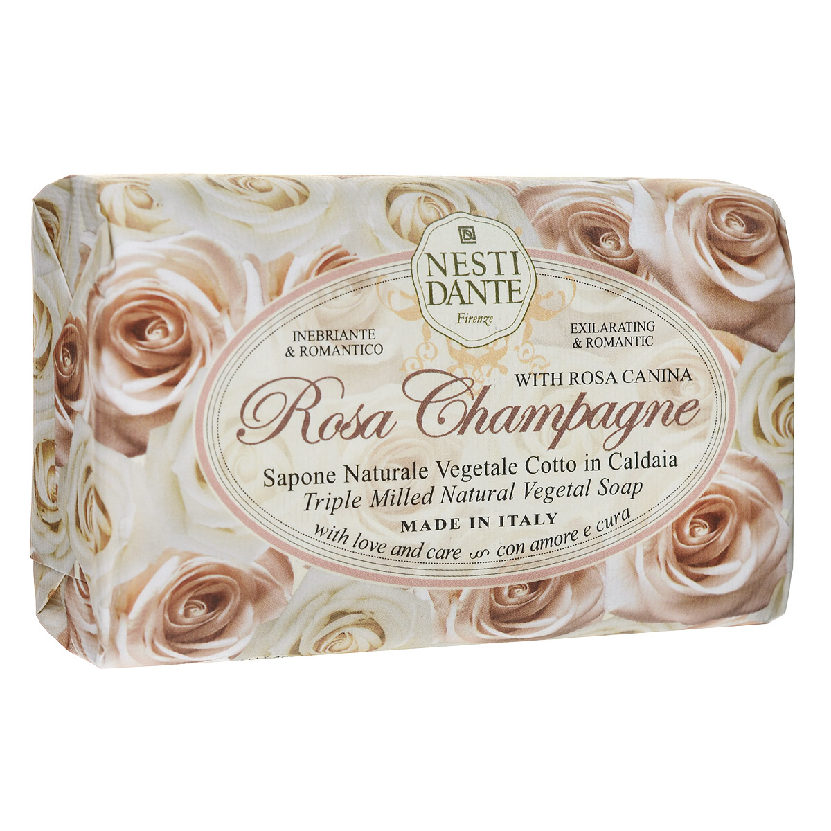 Nesti Dante Мыло Rose Champagne, 150 г1323106 Nesti Dante Мыло Rose Champagne, 150 г1323106Мыло Nesti Dante Rose Champagne - увлажняющее мыло с ароматом нежных, как шелк, лепестков розы. Характеристики: Вес: 150 г. Артикул: 1323106. Производитель: Италия. Товар сертифицирован.