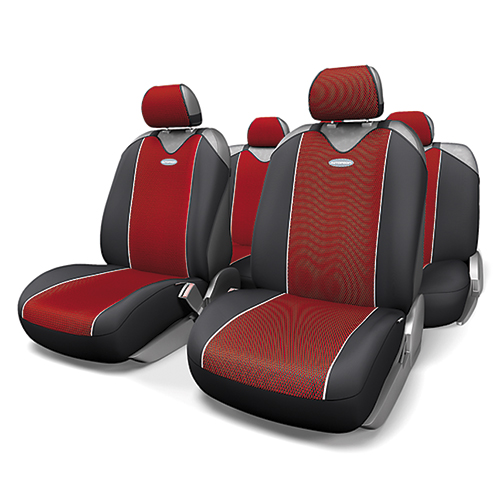 Чехлы-майки Autoprofi Carbon Plus, полиэстер под карбон, цвет: черный, красный, 9 предметов. CRB-902P BK/RDSC-FD421005 Чехлы-майки Autoprofi Carbon Plus, полиэстер под карбон, цвет: черный, красный, 9 предметов. CRB-902P BK/RDSC-FD421005Модель авточехлов-маек Autoprofi Carbon Plus, выполненных из полиэстера, отличается полностью закрытой нижней частью сидений, которая добавляет им практичности и износостойкости. При этом чехлы быстро и без усилий надеваются на кресла, не требуя демонтажа подголовников или подлокотников. Эластичный материал позволяет использовать чехлы на сиденьях любого типа. Визуально полиэстер изделий в точности повторяет переливающийся рисунок настоящего карбона и придает чехлам респектабельный вид. Для автомобиля, чей экстерьер или салон оснащены карбоновыми деталями, чехлы Autoprofi Carbon Plus являются наиболее гармоничным дополнением.Комплектация: - 1 сиденье заднего ряда, - 1 спинка заднего ряда, - 2 чехла переднего ряда, - 5 подголовников, - набор фиксирующих крючков.Особенности: Использование с любыми типами сиденийТолщина поролона - 2 ммПолиэстер с рисунком карбон