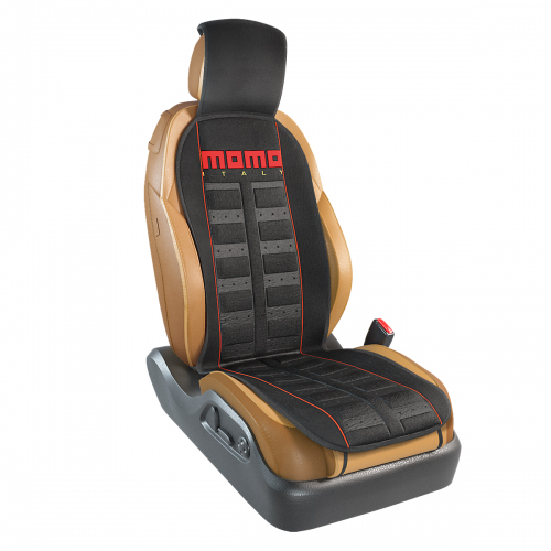 Накидка на переднее сиденье Momo Sport, полиэстер, цвет: черный, красный. MOMO-101 BK/RDMOMO-101 BK/RD Накидка на переднее сиденье Momo Sport, полиэстер, цвет: черный, красный. MOMO-101 BK/RDMOMO-101 BK/RDНакидка на переднее сиденье Momo Sport изготовлена из высококачественного полиэстера и надежно защищает кресла от грязи и изнашивания. Благодаря универсальному крою накидку можно использовать на передних сиденьях большинства автомобилей, в том числе оснащенных боковыми подушками безопасности. Установка не занимает много времени - накидка крепится с помощью эластичных резинок с пластмассовым креплением и закрывает не только спинку и сиденье, но и подголовник кресла. Имеется возможность использования с любыми типами сидений. Стильная накидка на сиденье Momo Sport обладает не только ярким дизайном, но и эргономичным кроем. Вдоль центральной оси накидки расположены прямоугольные выступы, которые массируют ноги и спину, и снижают таким образом усталость от поездок.