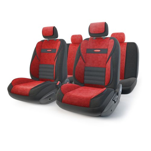 Набор ортопедических авточехлов Autoprofi Multi Comfort, велюр, цвет: черный, красный, 11 предметов. Размер MMLT-1105 BK/RD (M) Набор ортопедических авточехлов Autoprofi Multi Comfort, велюр, цвет: черный, красный, 11 предметов. Размер MMLT-1105 BK/RD (M)Инновационная модель анатомических чехлов Multi Comfort. Объемные вставки изделий, расположенные на уровне поясницы, бедер и плечевого пояса, хорошо поддерживают тело водителя и пассажира при маневрах на дороге. В чехлы также вшит ребристый поясничный упор. Его ортопедическая форма снимает нагрузку с межпозвоночных дисков и способствует снижению усталости от многочасового вождения. Кроме этого, чехлы на подголовники оснащены мягким выступом, который поддерживает голову и уменьшает давление на затылок. В качестве внешнего материала используется сочетание плотного и перфорированного велюра. Велюр обладает привлекательным внешним видом и хорошими вентиляционными свойствами, а также очень приятен на ощупь. Основные особенности авточехлов Multi Comfort: - поддержка плечевого пояса; - боковая поддержка спины; - боковая поддержка ног; - ортопедический поясничный упор; - мягкая вставка на подголовнике; - крепление передних...
