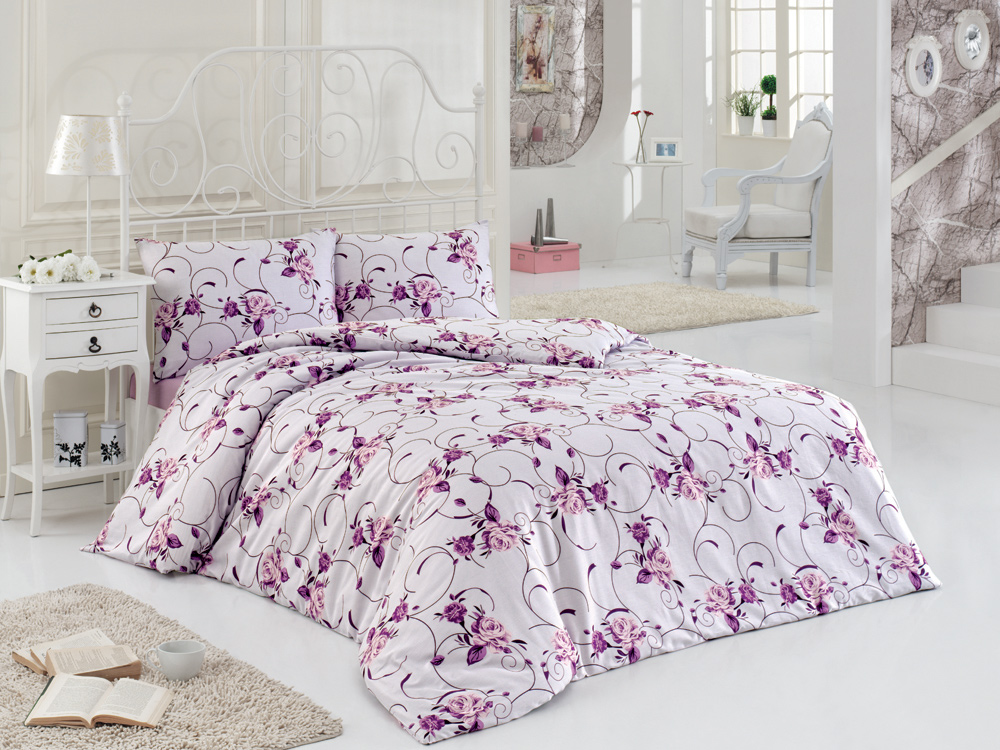 Комплект белья ASTERIA Home Rosaline, 2-спальный, наволочки 50х70, цвет: лавандовый, сиреневый1004900000360 Комплект белья ASTERIA Home Rosaline, 2-спальный, наволочки 50х70, цвет: лавандовый, сиреневый1004900000360Комплект белья ASTERIA Home Rosaline, изготовленный из сатина, состоит из пододеяльника, простыни и двух наволочек. Постельное белье имеет изысканный внешний вид и обладает яркостью и сочностью цвета. Сатин производится из высших сортов хлопка, а своим блеском, легкостью и на ощупь напоминает шелк. Такая ткань рассчитана на 200 стирок и более. Постельное белье из сатина превращает жаркие летние ночи в прохладные и освежающие, а холодные зимние - в теплые и согревающие.
