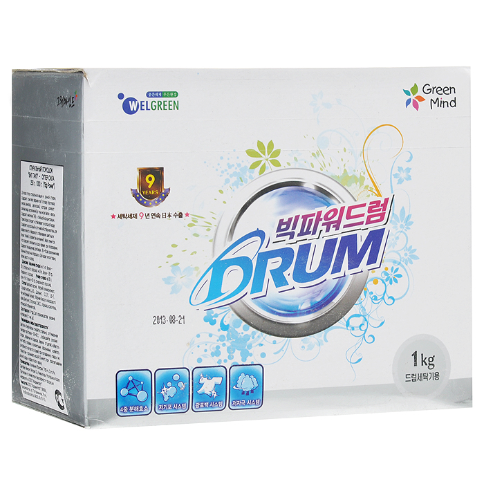 Стиральный порошок Welgreen Big Power, с тотолазой, 1 кг. 536019536019 Стиральный порошок Welgreen Big Power, с тотолазой, 1 кг. 536019536019Стиральный порошок Welgreen Big Power подходит для всех типов стиральных машин и ручной стирки. Содержит комплекс ферментов Тотолазу (протеаза, липаза, амилаза, целлюлаза), которые удаляют разные виды загрязнений, в том числе белки и жиры. Содержит неионные ПАВ в большой концентрации. Превосходно стирает и отбеливает в холодной воде. Содержит кислородный и оптический отбеливатель для эффективного и бережного отбеливания цветных и белых тканей с эффектом кипячения. Мало пенится, что позволяет экономить воду и время при полоскании. Содержит кондиционер для белья. В 4-6 раз экономичнее обычных стиральных порошков. Для всех типов ткани, кроме шерсти и шелка. Характеристики: Вес: 1 кг. Состав: карбонат натрия, сульфат натрия, натрий алюмосиликат, L.A.S., доломит, C.O.P., LE-7, метанатриевый силикат, жирная кислота кокосового ореха, бентонит, тотолаза, C.M.C., отдушка, краситель, оптический отбеливатель. Размер упаковки: 15 см х 9 см х 12,5 см. ...