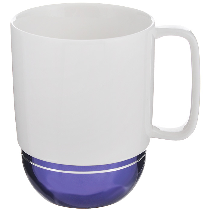 Кружка Amber Porcelain, цвет: белый, фиолетовый, 350 мл214186 Кружка Amber Porcelain, цвет: белый, фиолетовый, 350 мл214186Кружка Amber Porcelain, выполненная из фарфора, имеет оригинальную форму. Дно изделия оснащено силиконовой накладкой. Такая кружка порадует вас дизайном и функциональностью, а пить чай или кофе из нее станет еще приятнее.