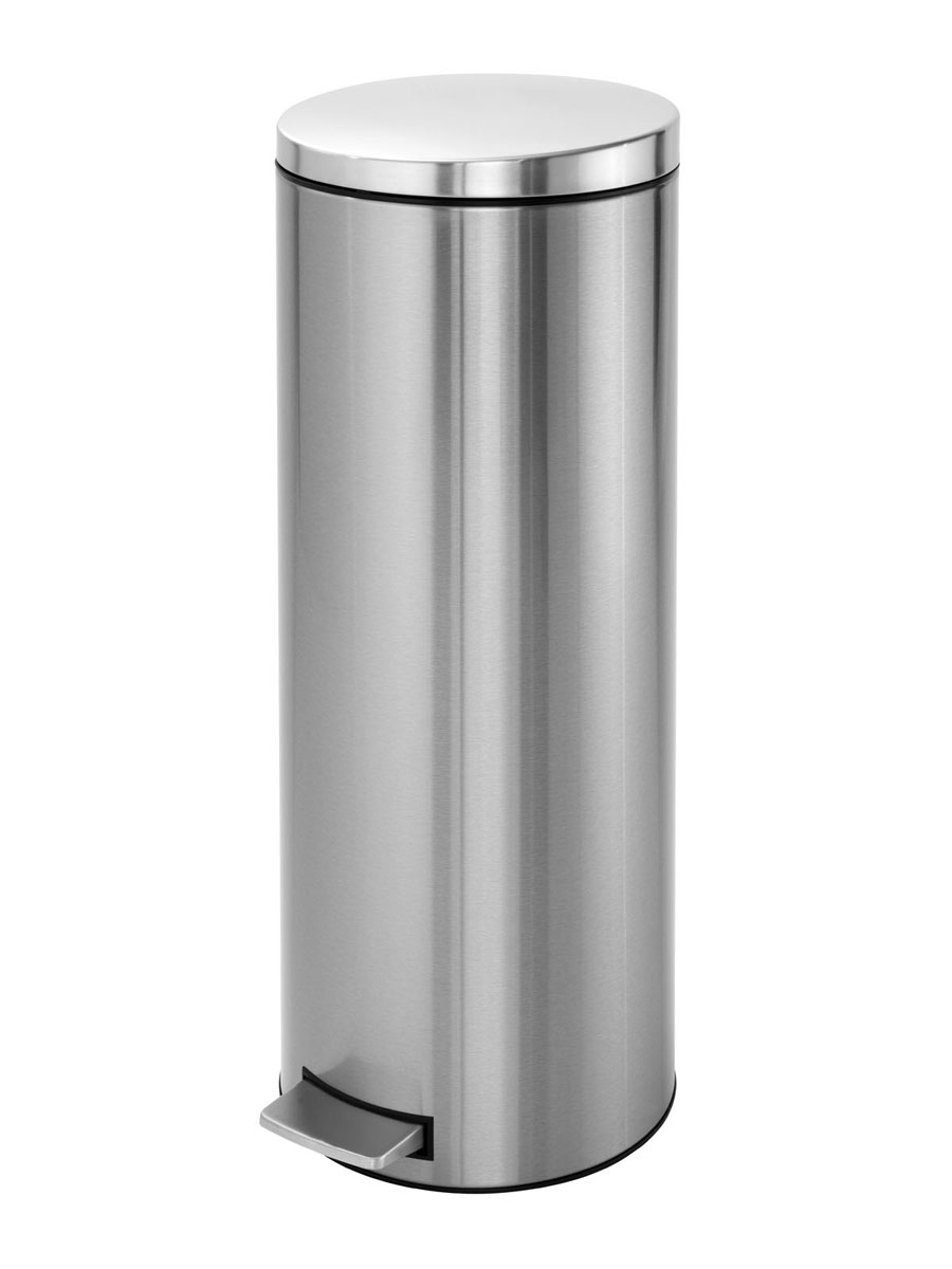 Бак мусорный Brabantia Бесшумный, высокий, с педалью, цвет: матовая сталь, 20 л478628 Бак мусорный Brabantia Бесшумный, высокий, с педалью, цвет: матовая сталь, 20 л478628Элегантный и высокий мусорный бак Brabantia с уникальным механизмом MotionControl идеально подходит для использования на кухне или в гостиной. Механизм MotionControl обеспечивает мягкое действие педали и бесшумное открывание крышки; Надежный педальный механизм, высококачественные коррозионно-стойкие материалы; Удобный в использовании - при открывании вручную крышка фиксируется в открытом положении, закрывается нажатием педали; Удобная очистка – съемное внутреннее пластиковое ведро; Бак удобно перемещать - прочная ручка для переноски; Отличная устойчивость даже на мокром и скользком полу – противоскользящее основание; Предохранение пола от повреждений - пластиковый защитный обод; Всегда опрятный вид - идеально подходящие по размеру мешки для мусора с завязками (размер F); 10-летняя гарантия Brabantia. Характеристики: Материал: сталь. Размер: 330*295*751мм. Артикул: 478628.