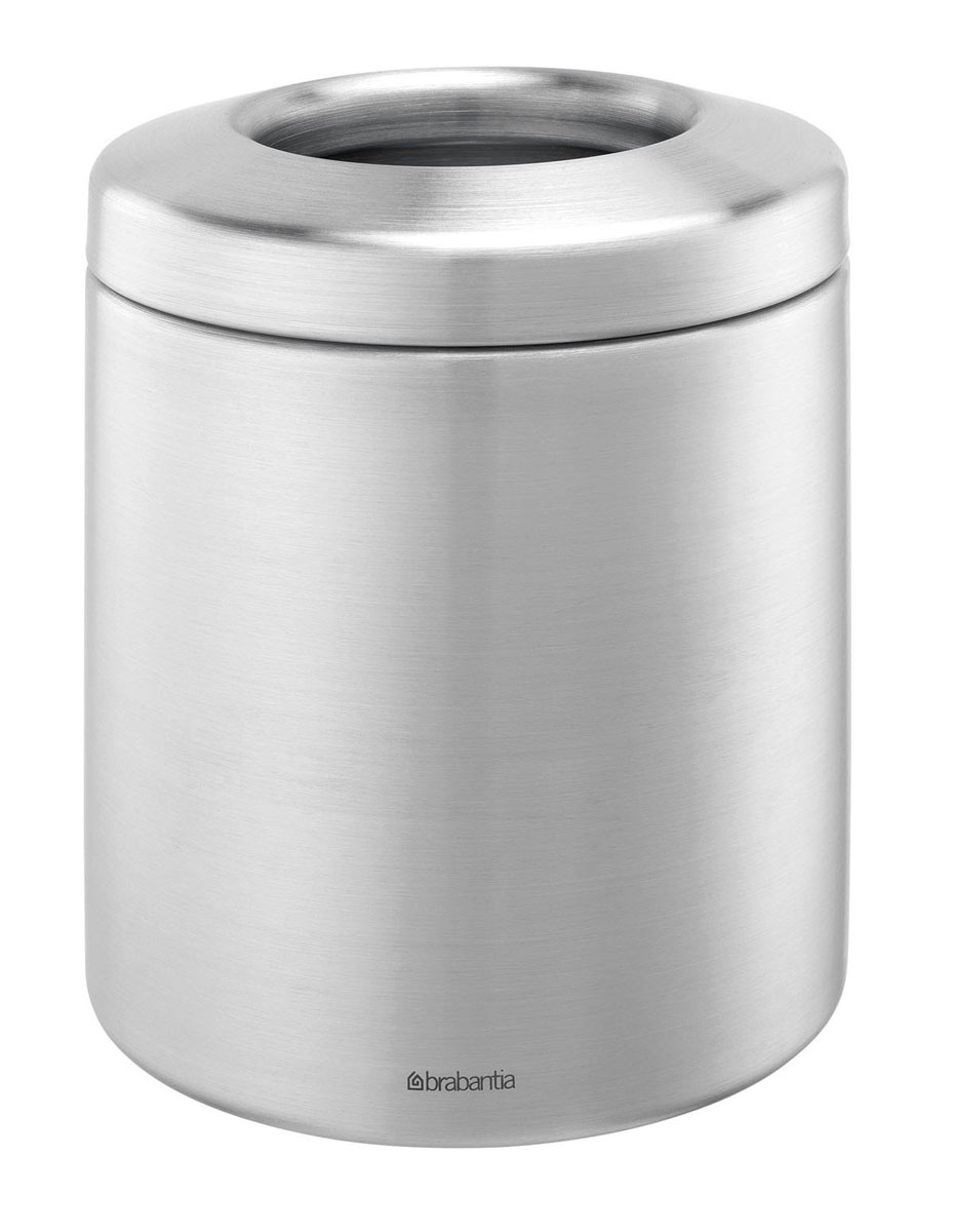 Контейнер для мусора Brabantia, настольный. 297960297960 Контейнер для мусора Brabantia, настольный. 297960297960Настольный контейнер для мусора Brabantia изготовлен из нержавеющей стали с матовой полировкой. Бороться с мелким мусором станет легко. Контейнер для мусора Brabantia добавит аккуратность в ваше домашнее хозяйство. Характеристики: Материал: нержавеющая сталь. Диаметр контейнера: 14 см. Высота контейнера (без учета крышки): 14,5 см. Высота контейнера (с учетом крышки): 15,5 см. Гарантия производителя: 5 лет.