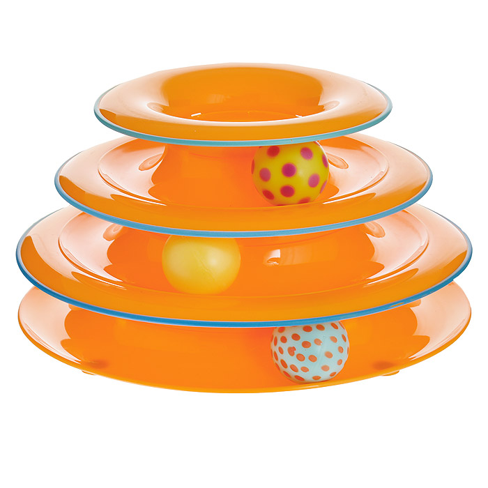 Игрушка для кошек Petstages Трек, 3 этажа317STEX Игрушка для кошек Petstages Трек, 3 этажа317STEXИгрушка для кошек Petstages представляет собой игровой трек с мячиками. Такая игрушка идеально подходит для одной или нескольких кошек. Прочная и устойчивая конструкция выполнена из высококачественного пластика. Трек имеет три этажа, чтобы обеспечить вашему питомцу захватывающее развлечение. Дно игрушки оснащено противоскользящими накладками. Высота игрушки: 13 см. Диаметр основания: 25 см. Товар сертифицирован.